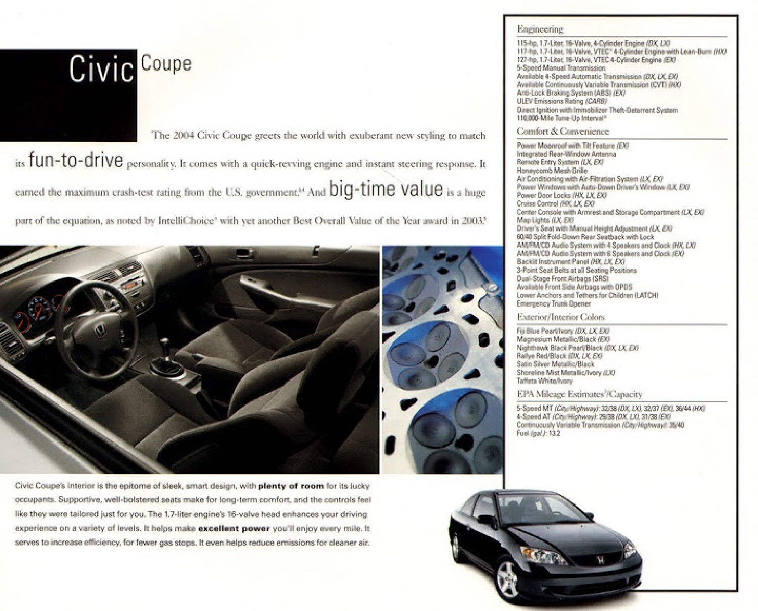2004 Honda Brochure Page 12